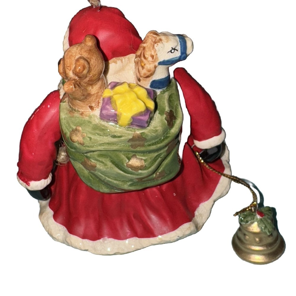 Jointed‎ Dangle Legs Santa Claus Christmas Ornament Vintage - Picture 3 of 8
